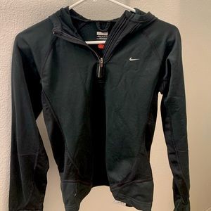 Black Nike quarter-zip sweatshirt. XS